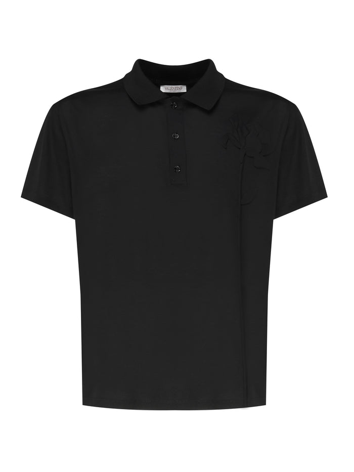 Valentino Garavani T-Shirts And Polos Black Cotton