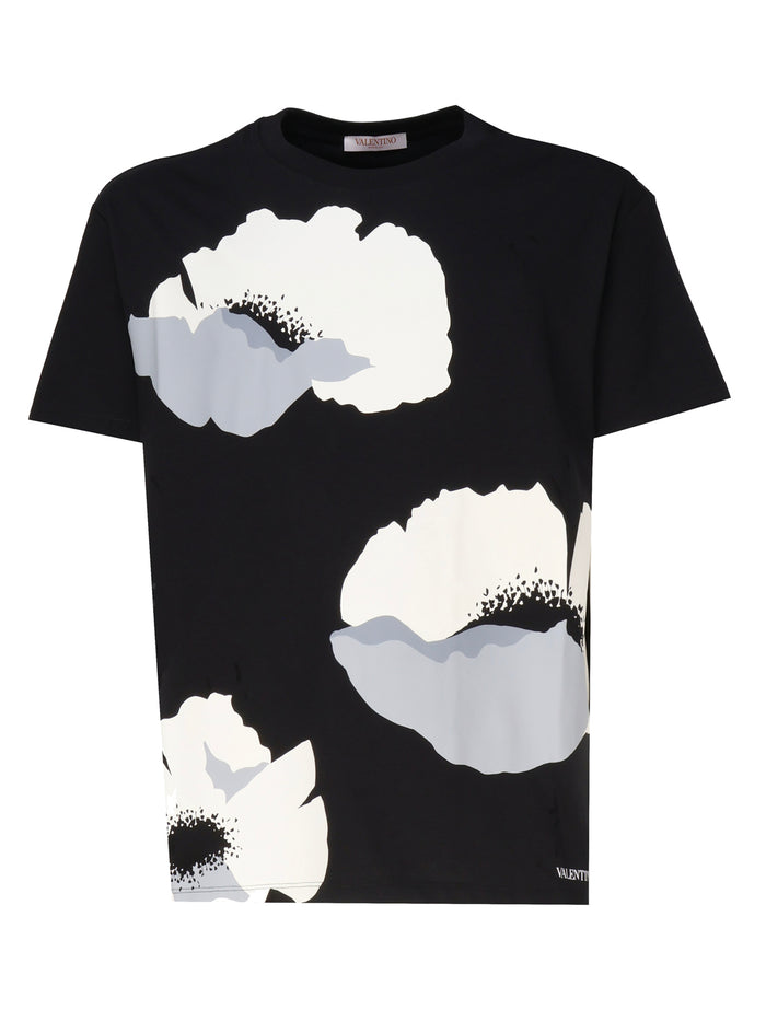 Valentino Garavani T-Shirts And Polos Black Cotton