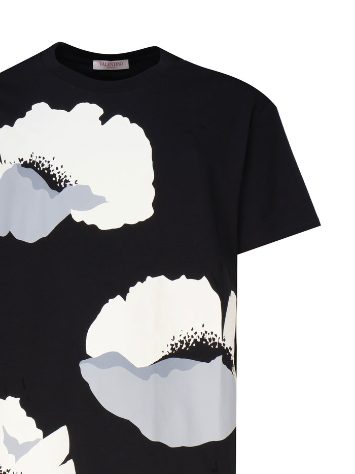 Valentino Garavani T-Shirts And Polos Black Cotton