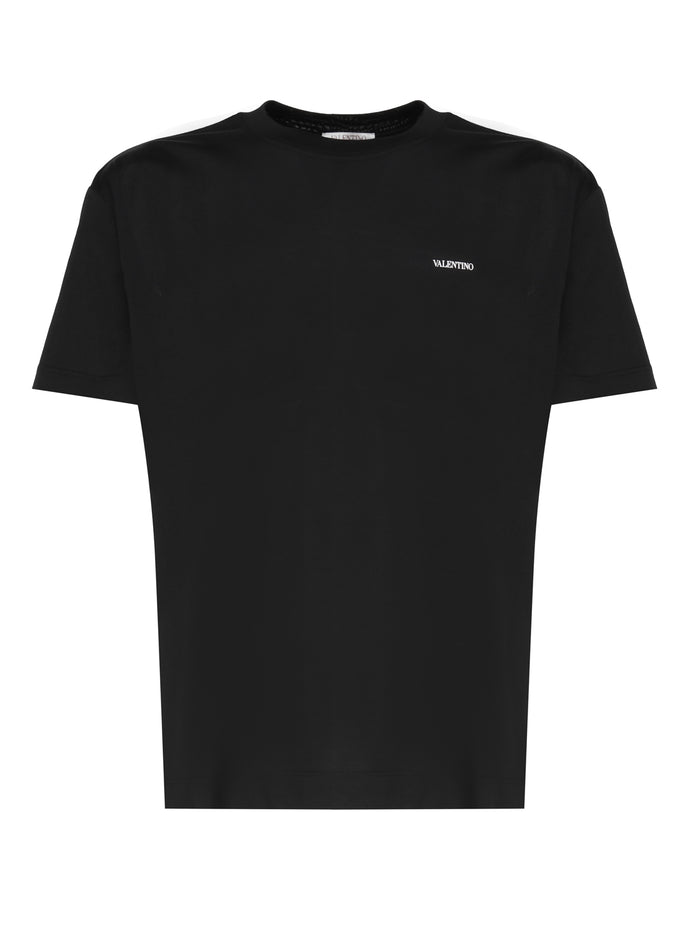 Valentino Garavani T-Shirts And Polos Black Cotton
