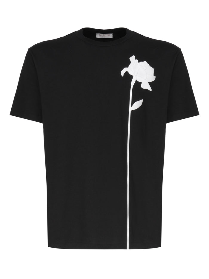 Valentino Garavani T-Shirts And Polos Black Cotton