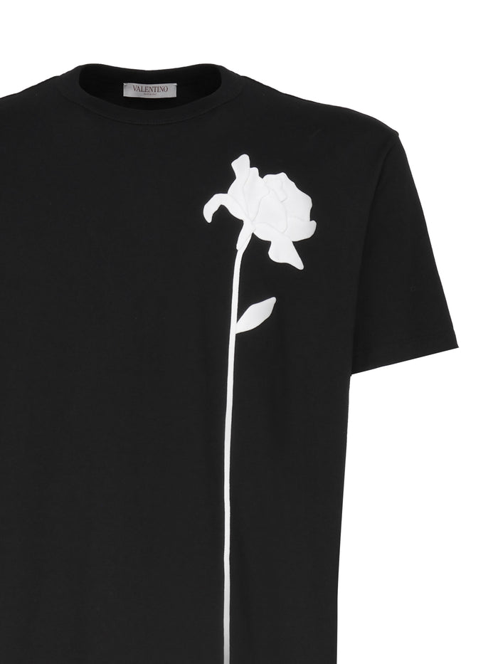 Valentino Garavani T-Shirts And Polos Black Cotton