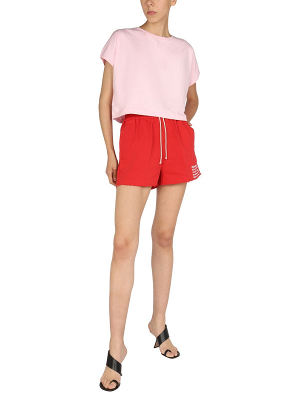Logo Print Shorts Red Null