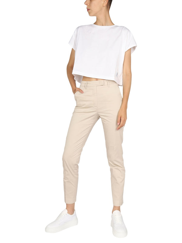 Regular Fit Pants Beige Null Trousers