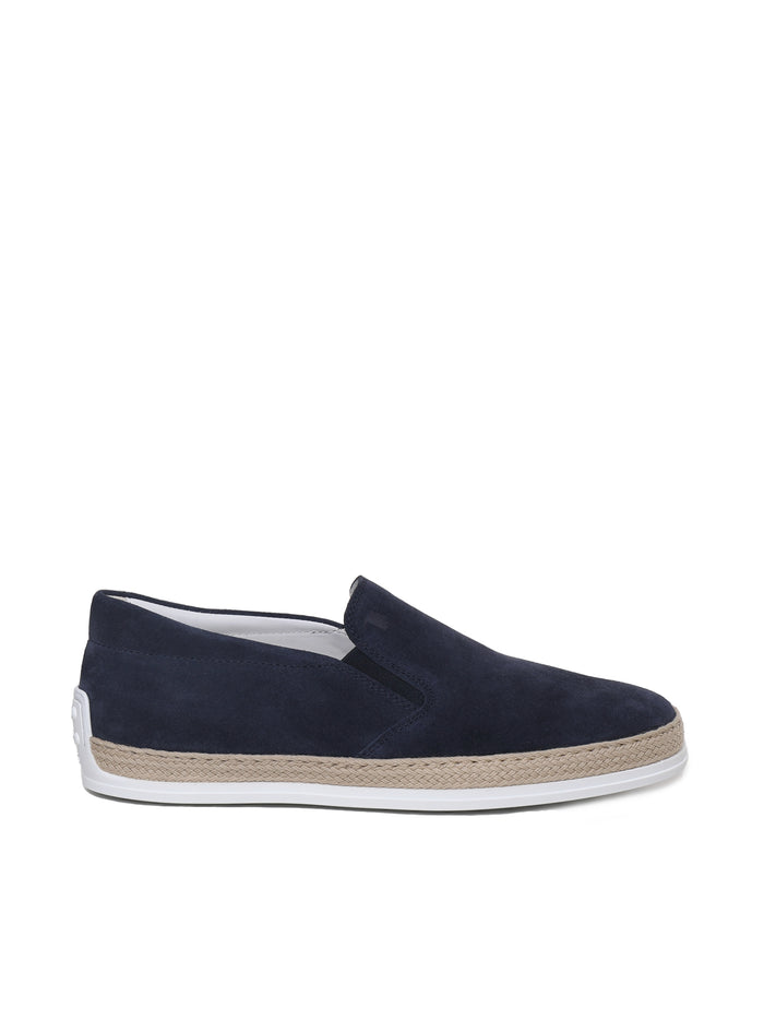 Tods Flat Shoes Blue Suede