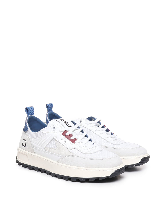 D.a.t.e. Sneakers White-blue Calfskin