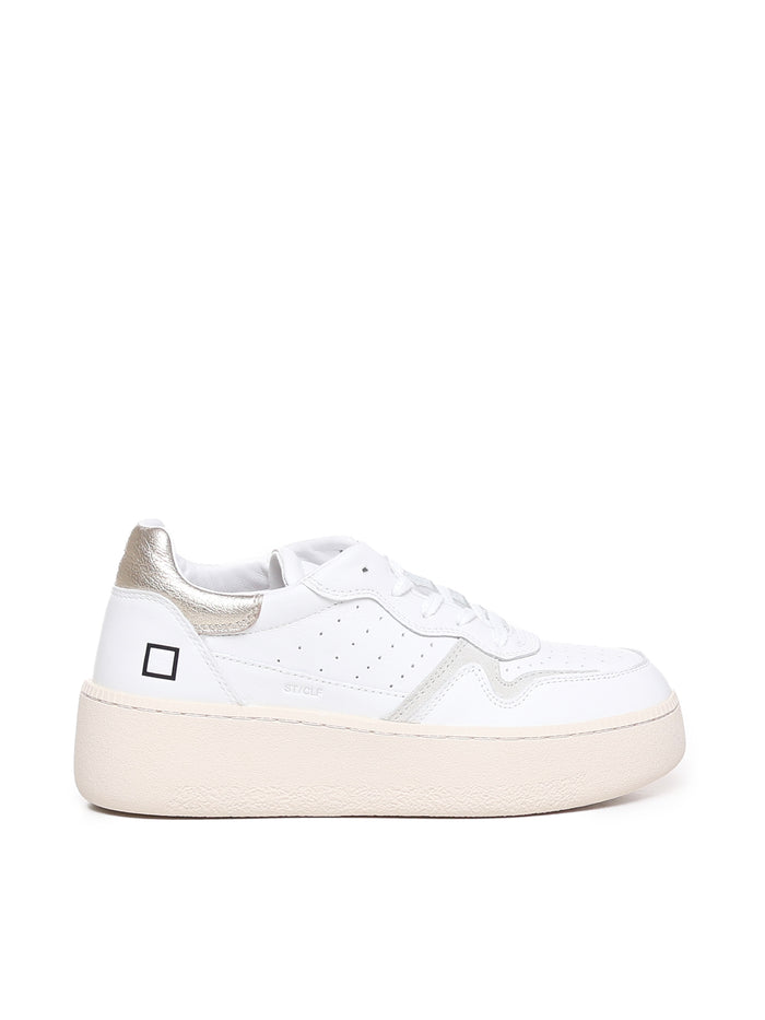 D.a.t.e. Sneakers White-platinum Leather