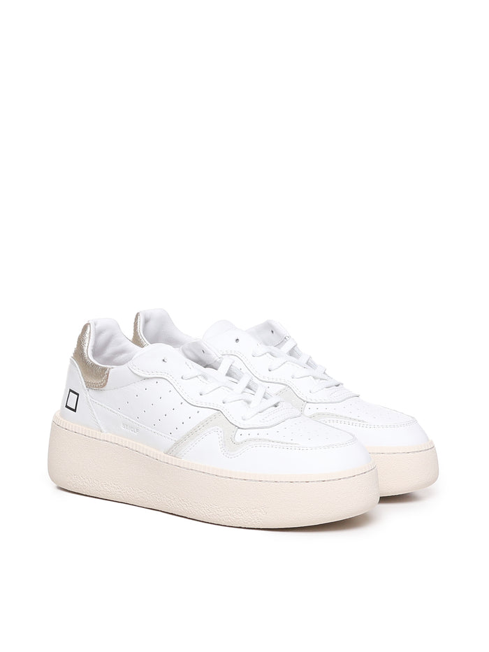 D.a.t.e. Sneakers White-platinum Leather