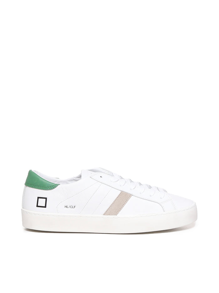 D.a.t.e. Sneakers White-green Calfskin