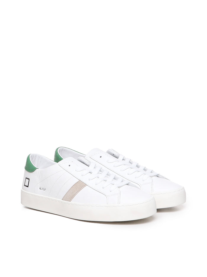 D.a.t.e. Sneakers White-green Calfskin