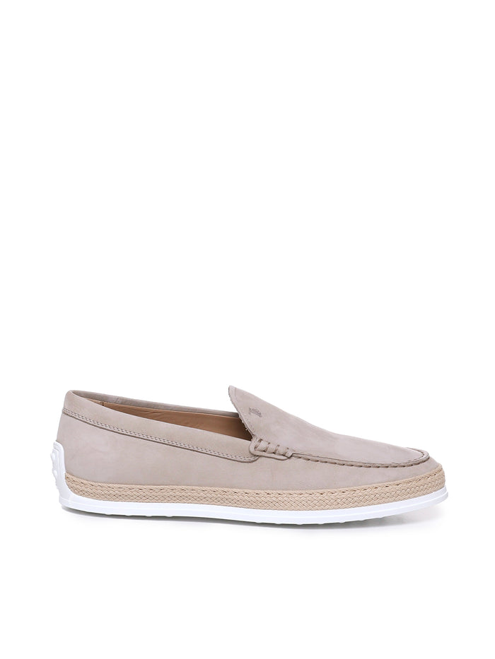 Tods Flat Shoes Beige Suede