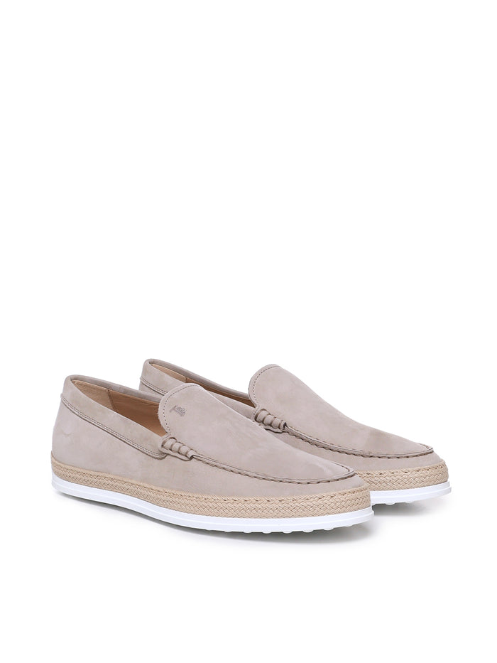 Tods Flat Shoes Beige Suede