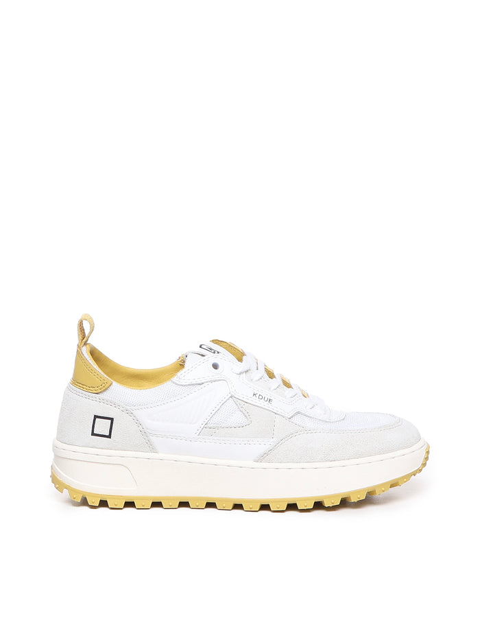 D.a.t.e. Sneakers White-yellow Leather