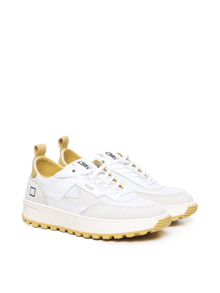 D.a.t.e. Sneakers White-yellow Leather