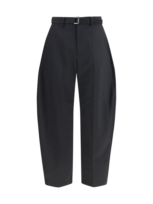 Sacai 70% Polyester; 30% Cupro trousers in black
