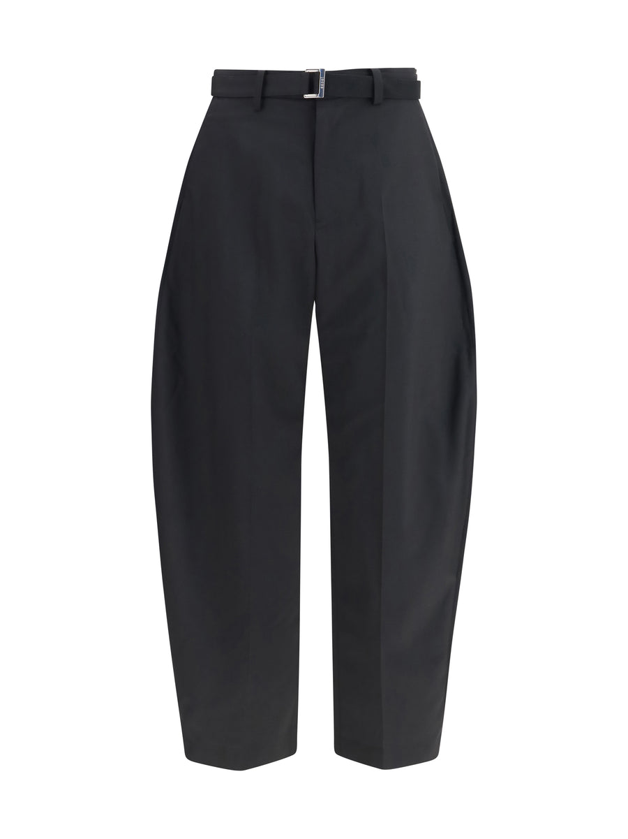 Sacai 70% Polyester; 30% Cupro trousers in black