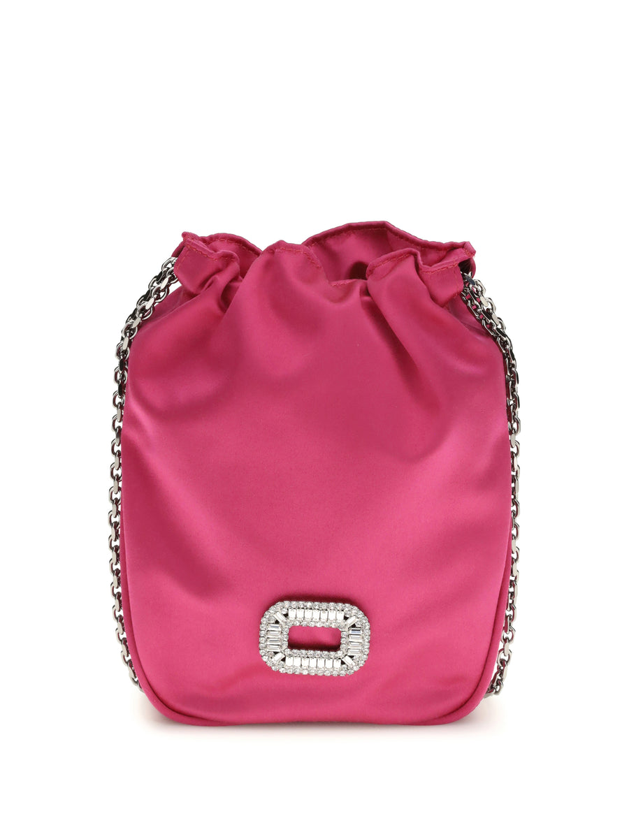 Bucket Bag Nano Pilgrim Fuchsia Satin Medium Silk