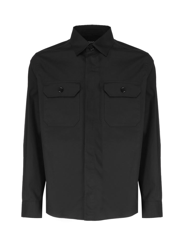 Zegna Shirts Black Cotton