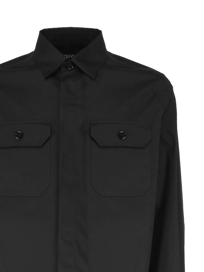Zegna Shirts Black Cotton