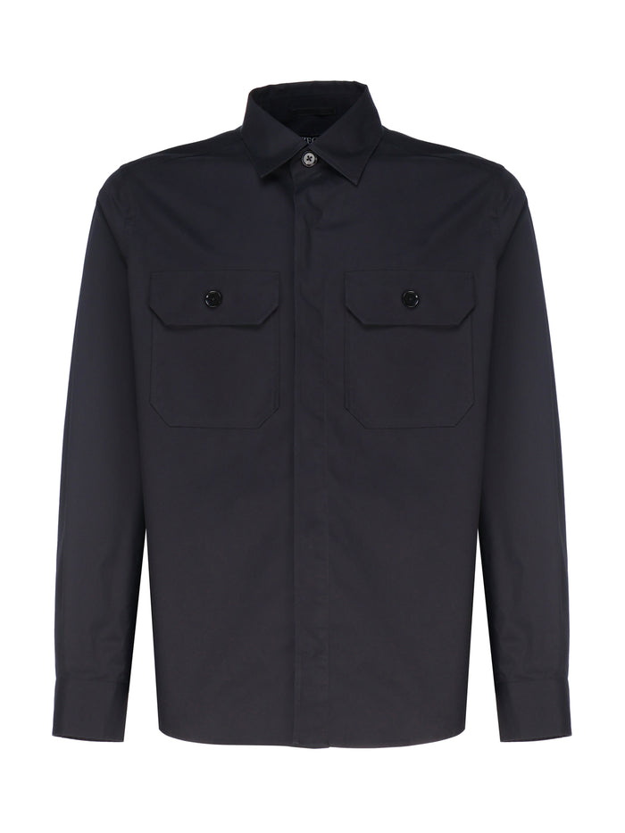 Zegna Shirts Blue Cotton