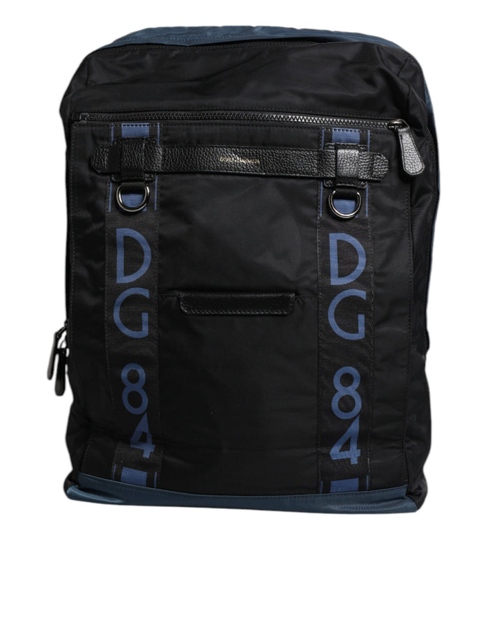 Black Nylon Dg Logo School Backpack Bag