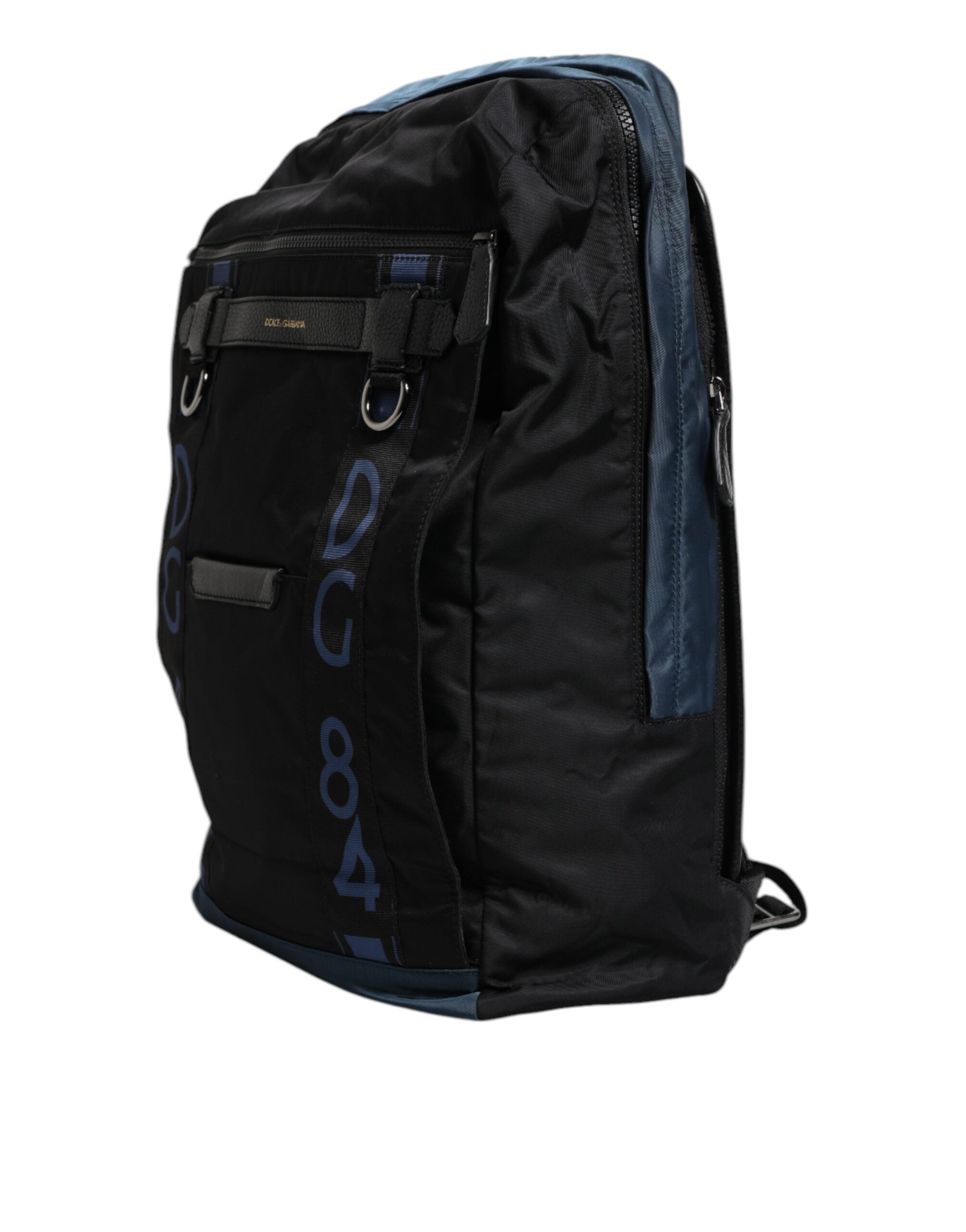 Black Nylon Dg Logo School Backpack Bag