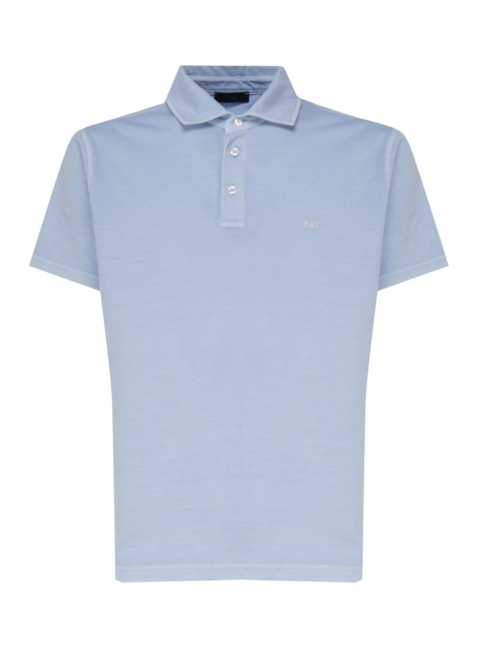 Fay T-Shirts And Polos Blue Cotton