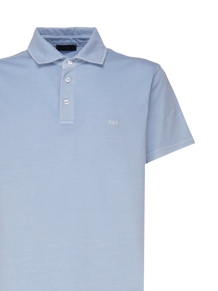 Fay T-Shirts And Polos Blue Cotton