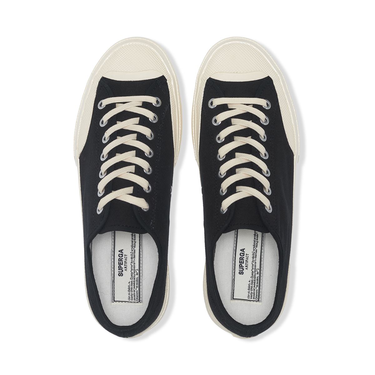 2432 Works Low Cut Black Cotton | Shoe