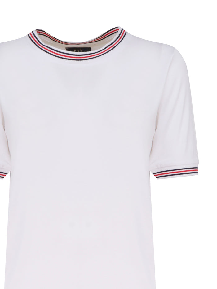 Fay T-Shirts And Polos White Viscose