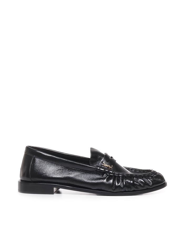 Saint Laurent Flat Shoes Black Calfskin