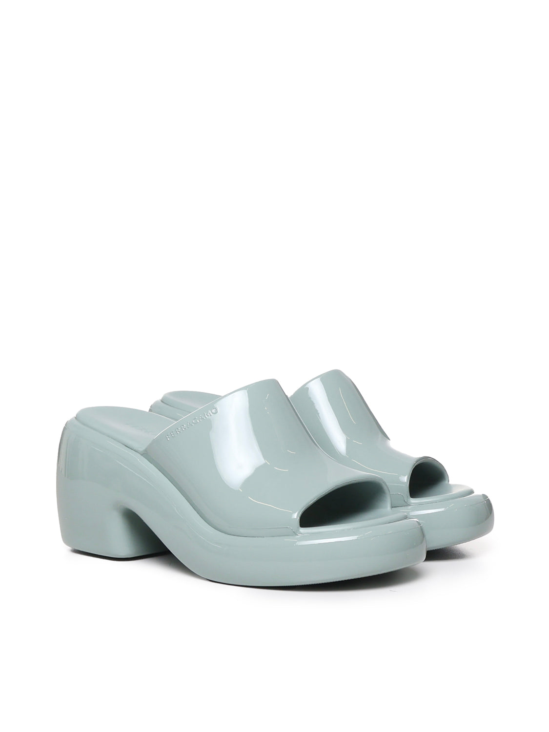 Ferragamo Sandals Aqua Green Upper: Eva (rubber)