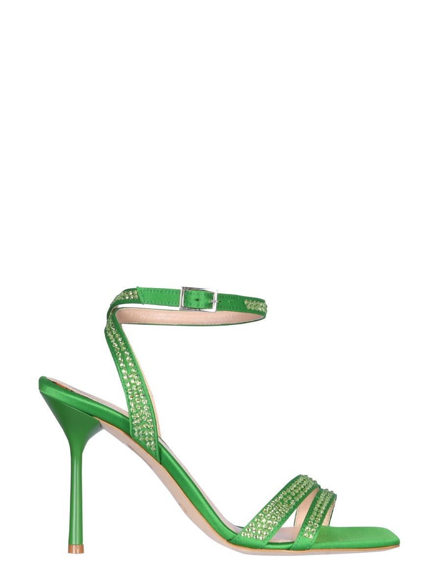 Camellia Sandals Green Leather