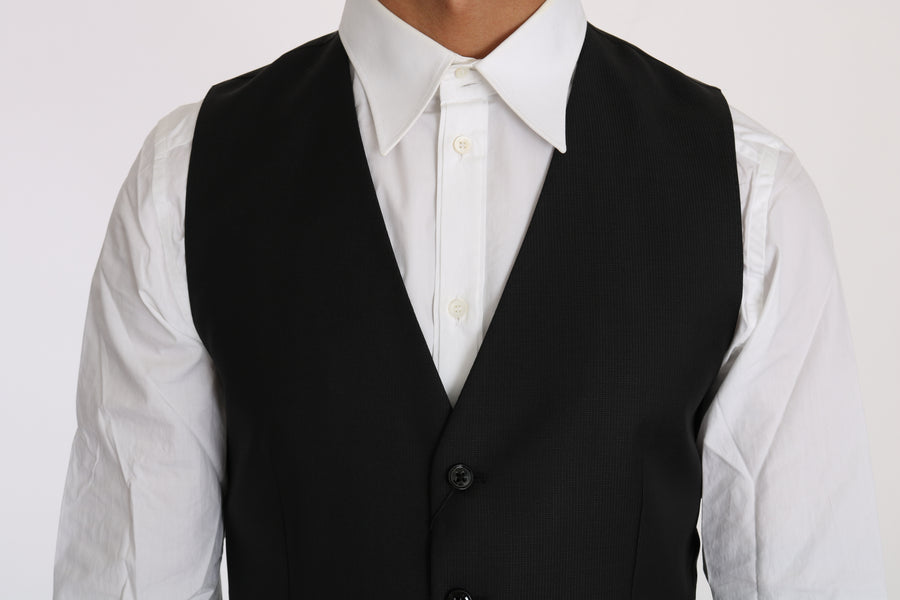 Dolce & Gabbana 88% Wool vest in black