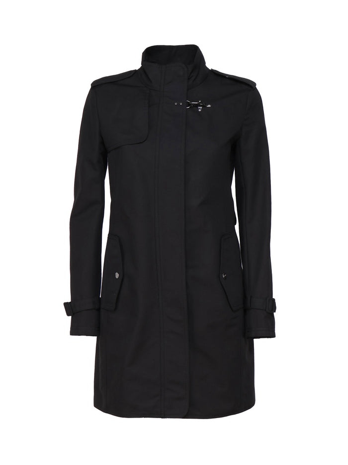 Fay Coats Black Cotton