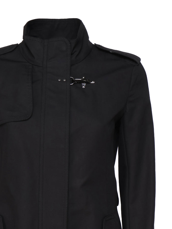 Fay Coats Black Cotton