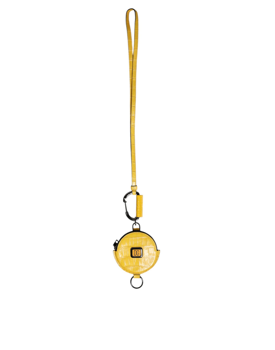 Dolce & Gabbana 100% Calf Leather coin purse in yellow