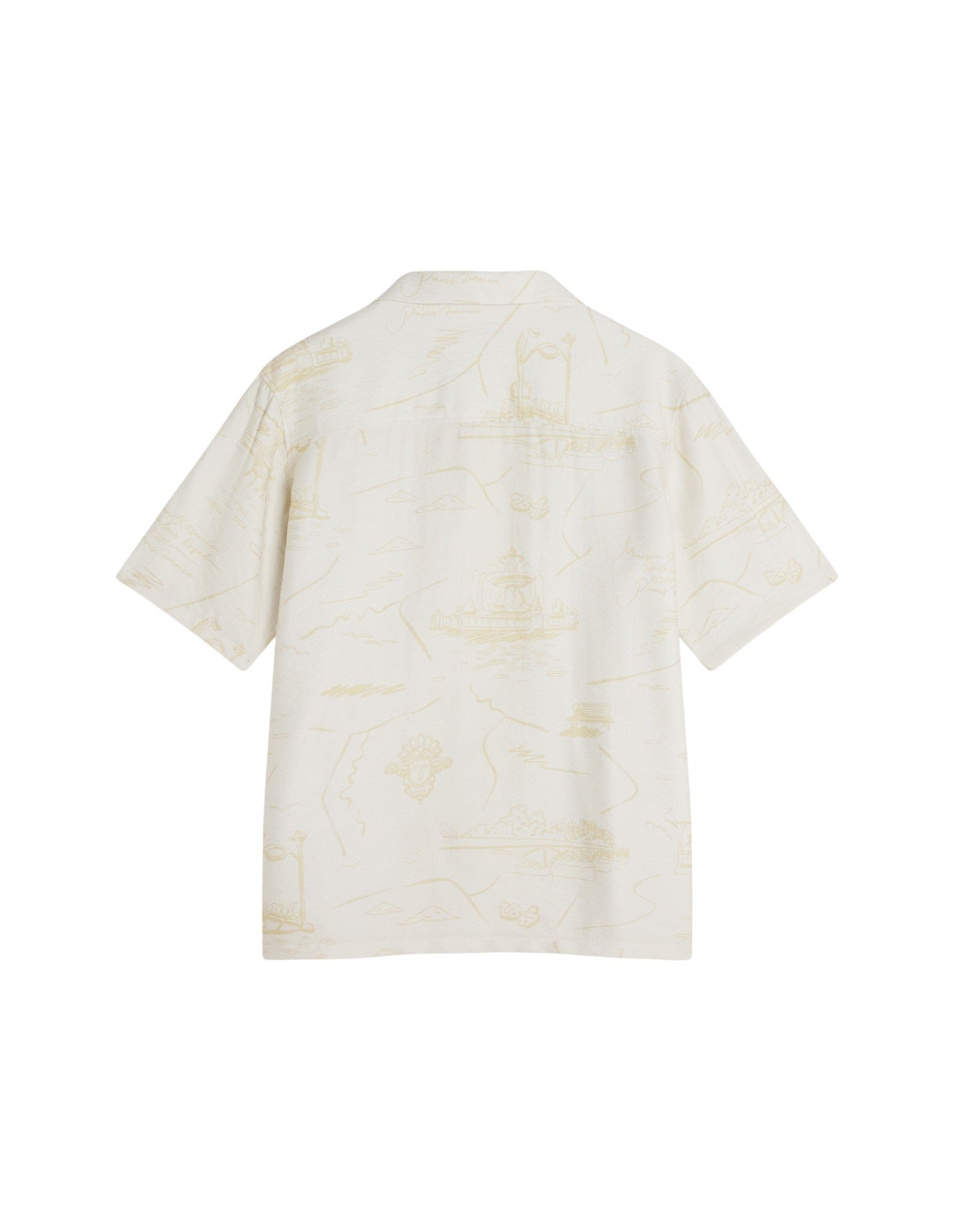 Parisian Map Resort Shirt Brown Viscose