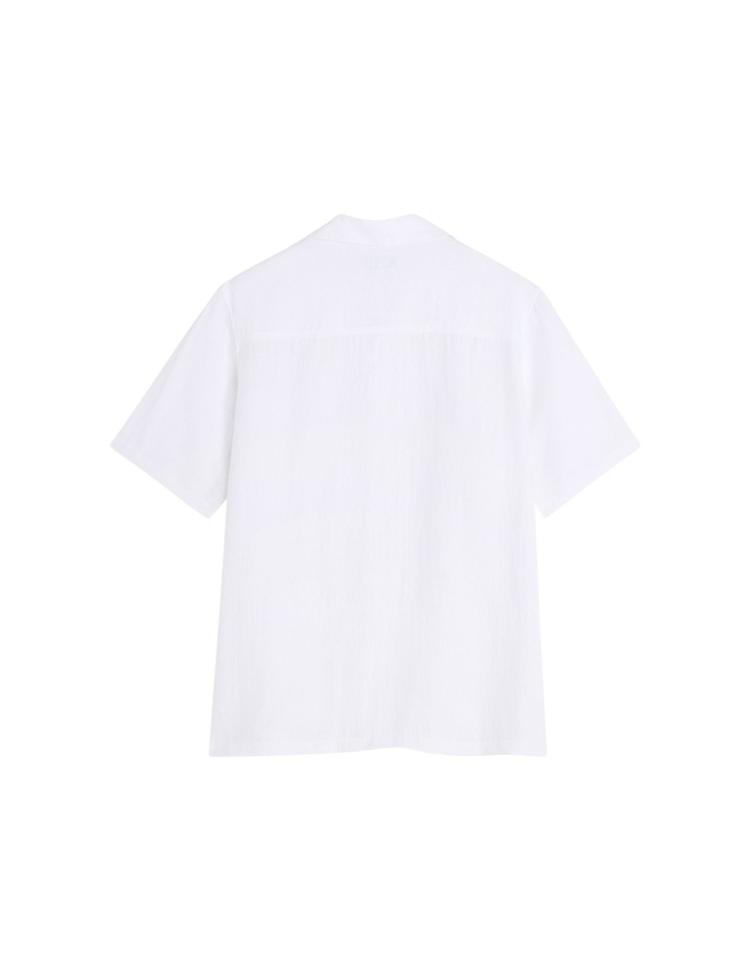 Linen Resort Shirt White Viscose