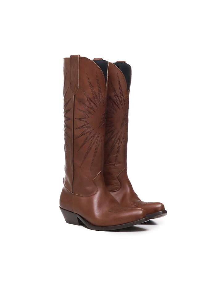 Golden Goose Boots Brown Cowskin