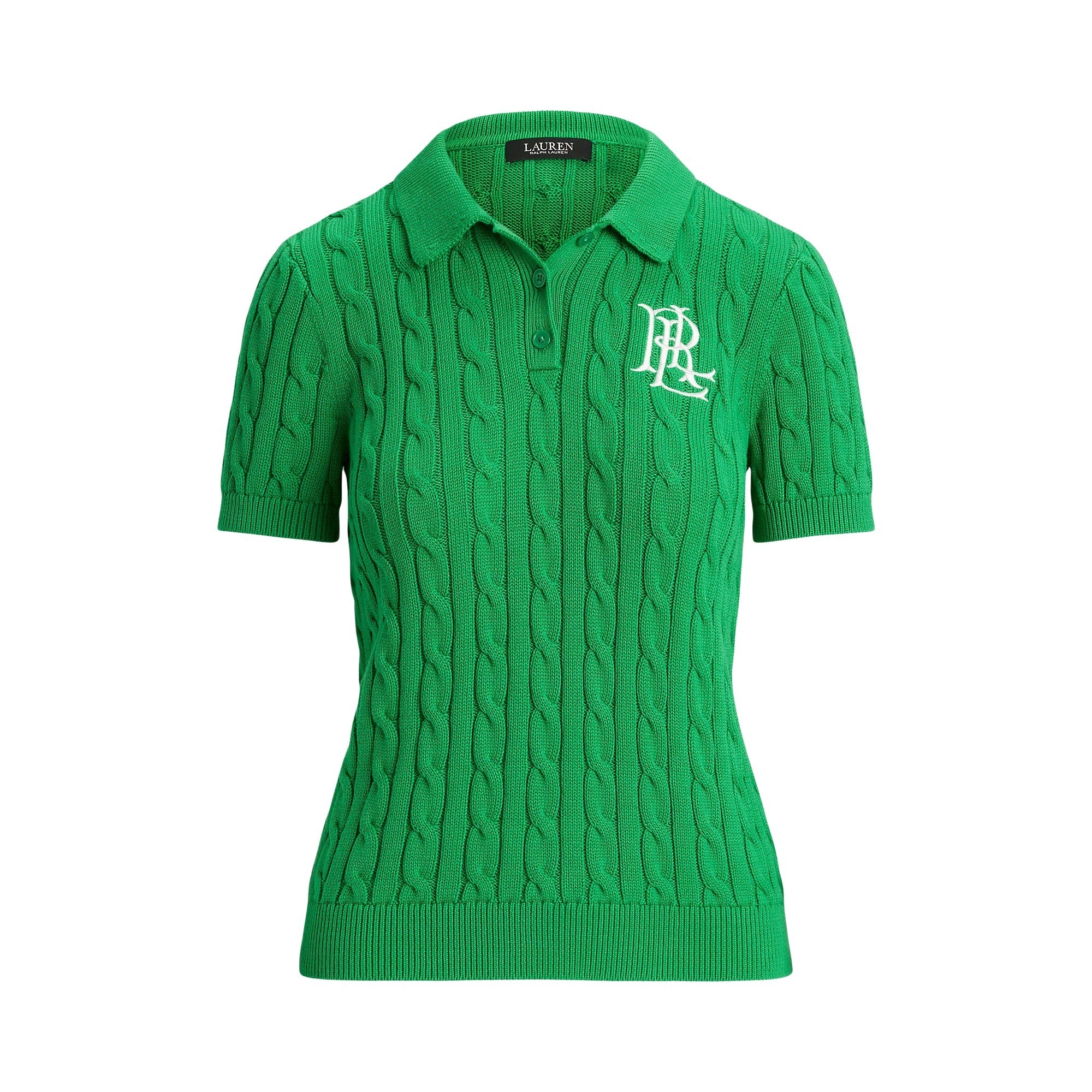 Natrissa Short Sleeve Pullover Green Cotton Sweater