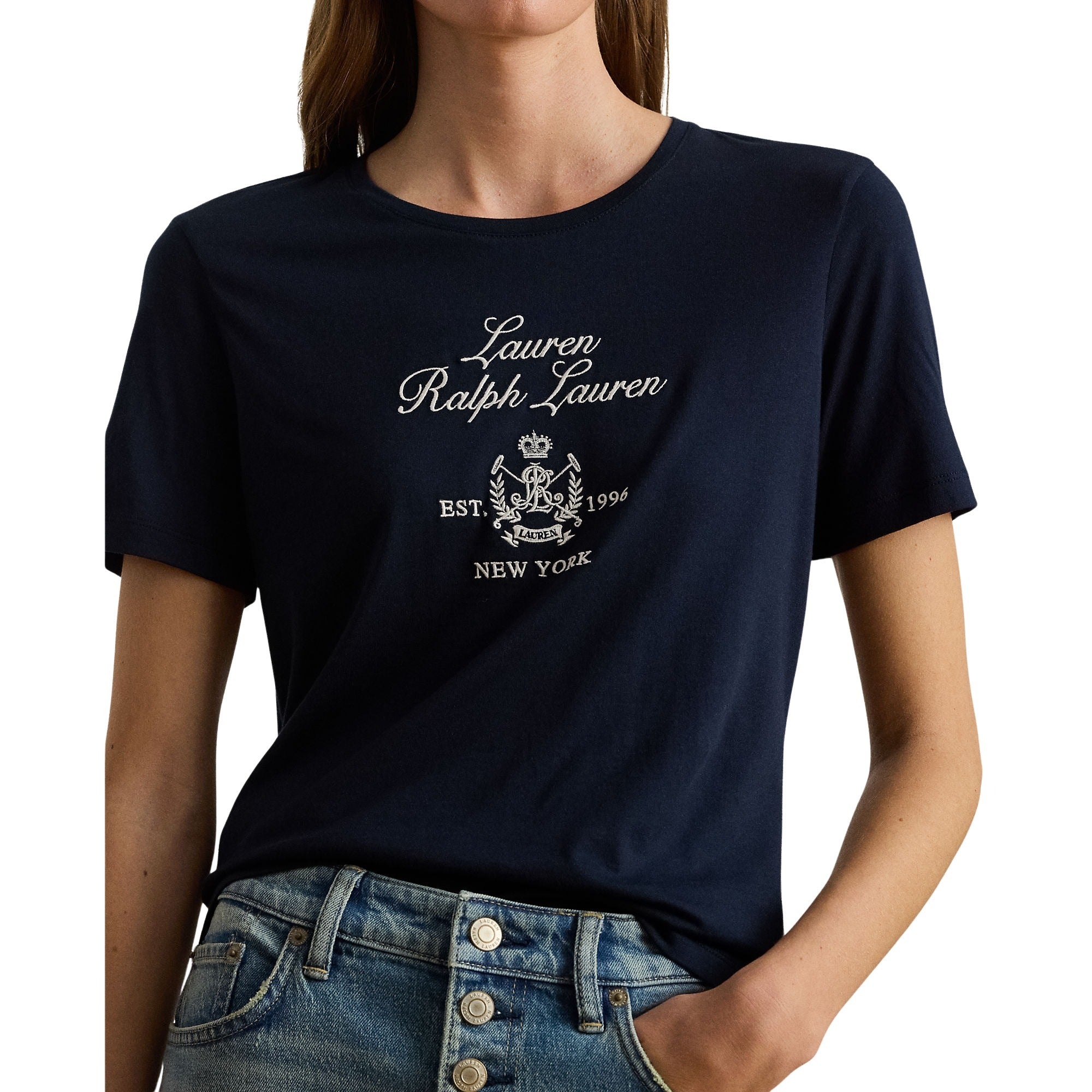 Katlin Short Sleeve T Shirt Blue Cotton Modal Tshirt