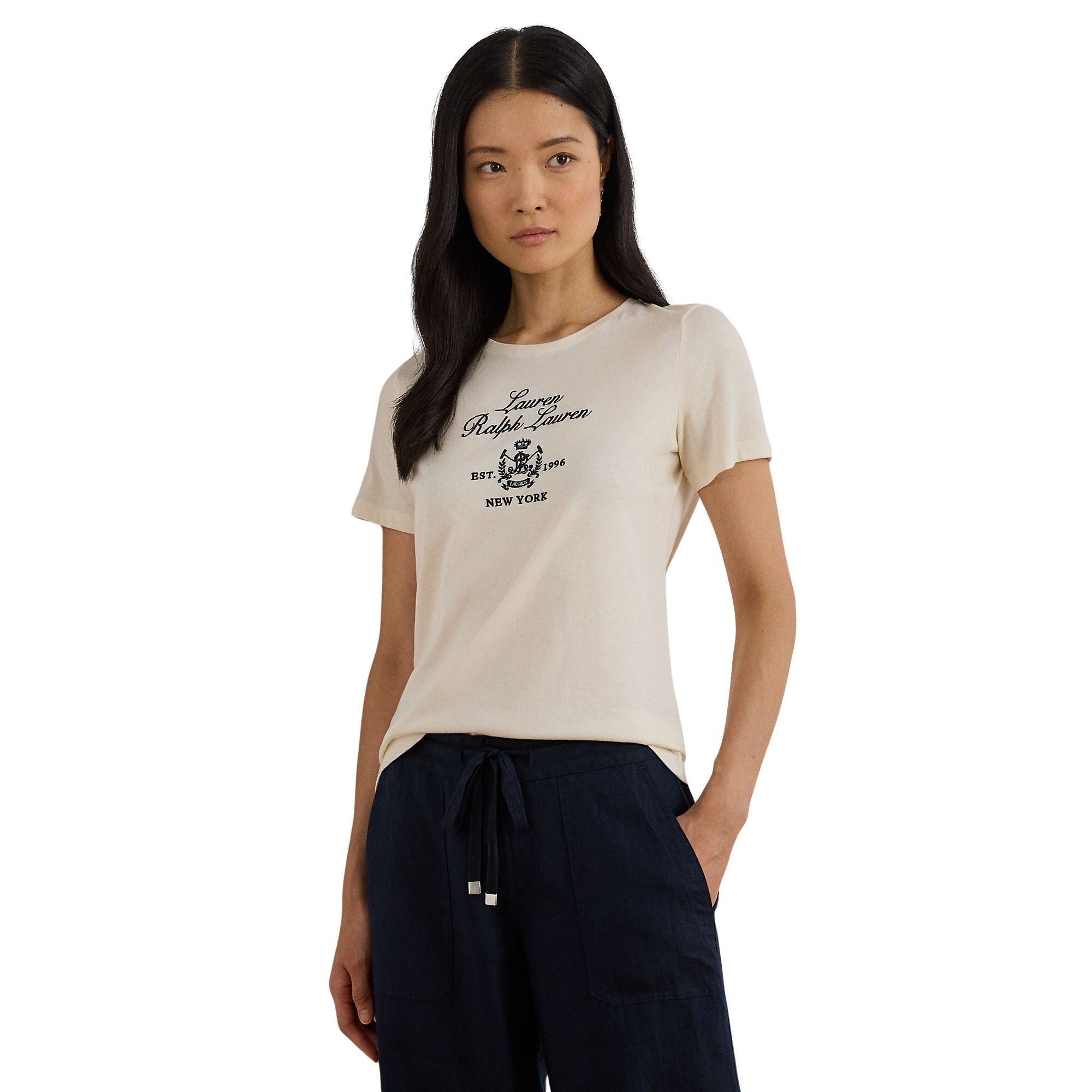 Katlin Short Sleeve T Shirt White Cotton Modal Tshirt