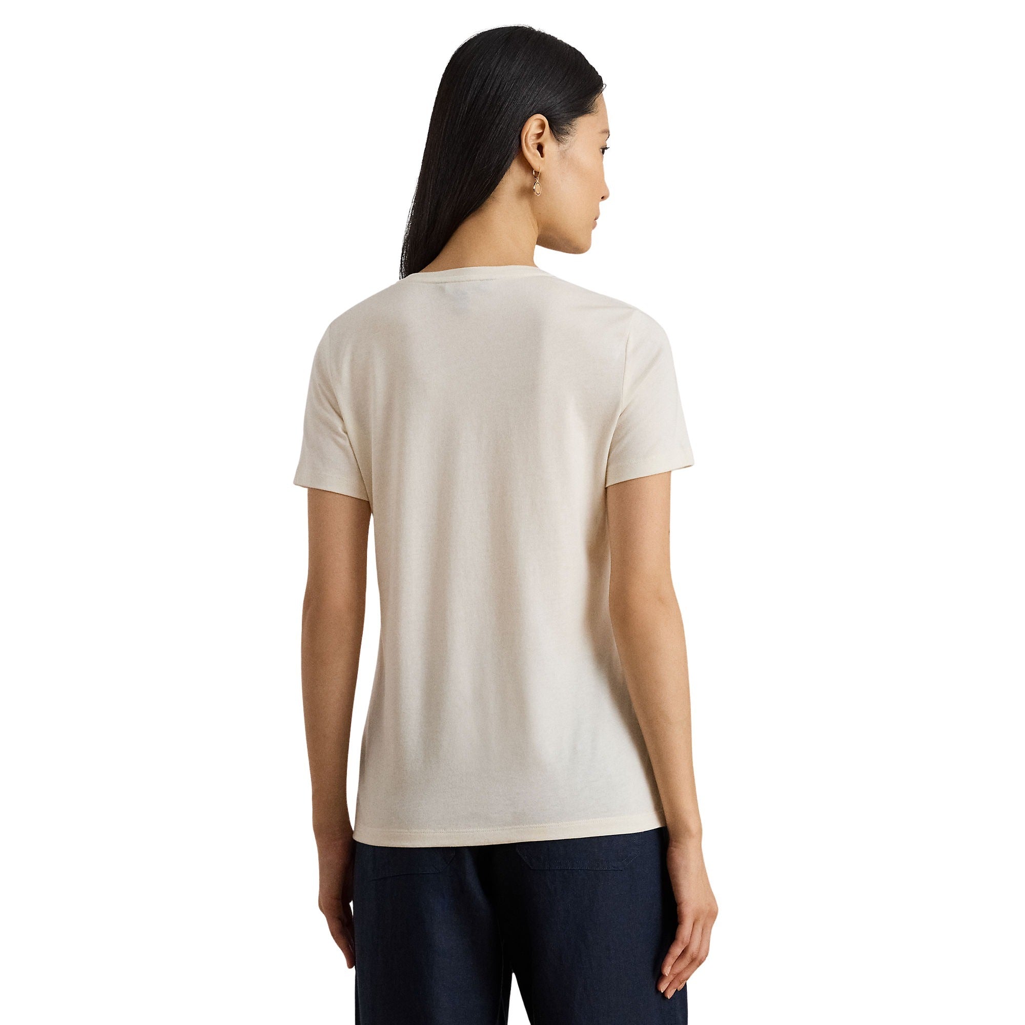 Katlin Short Sleeve T Shirt White Cotton Modal Tshirt