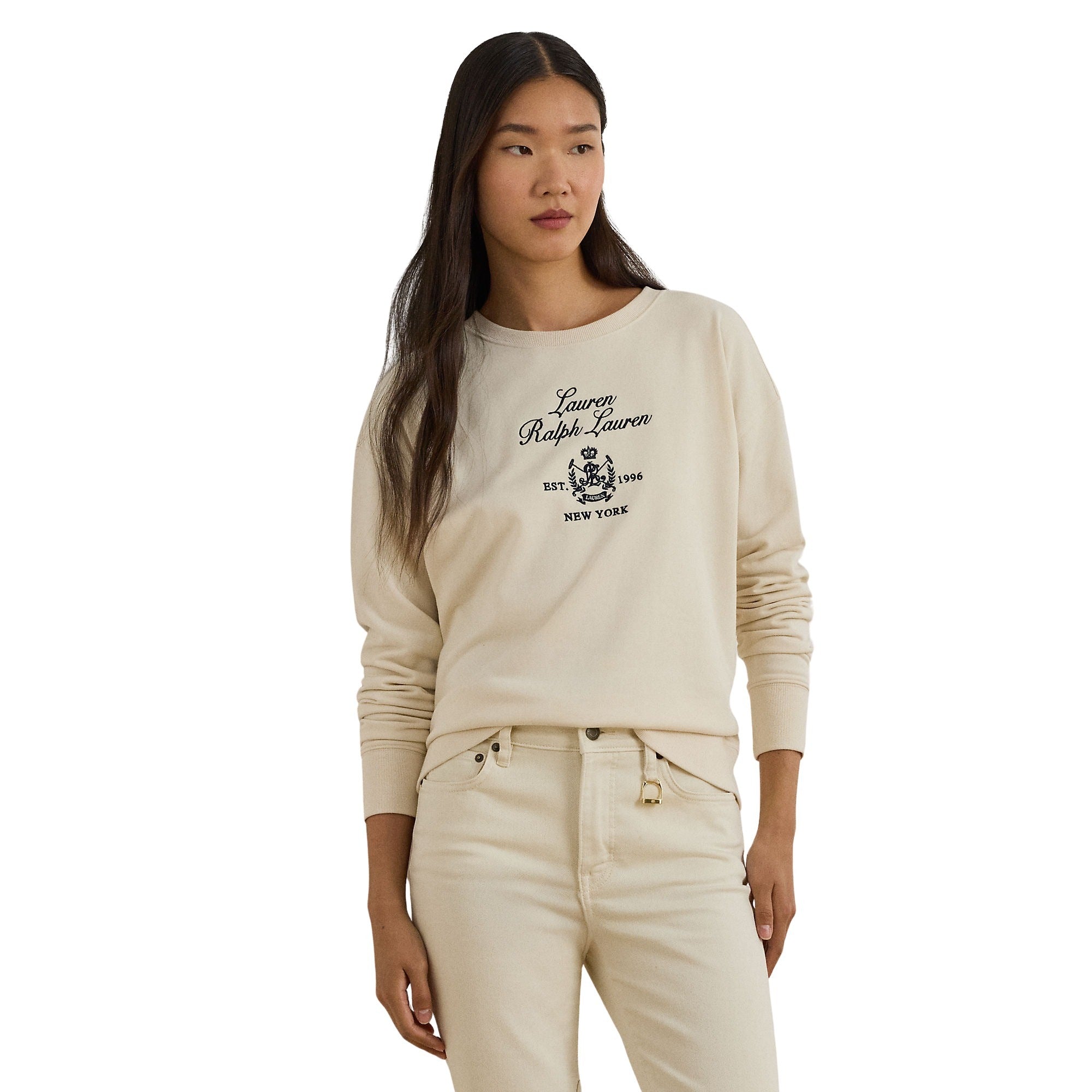 Kappy Long Sleeve Sweatshirt White Cotton Polyester (recycled)