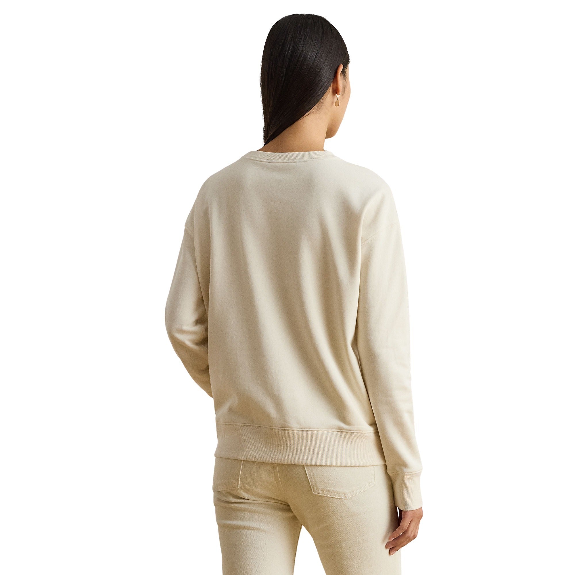 Kappy Long Sleeve Sweatshirt White Cotton Polyester (recycled)