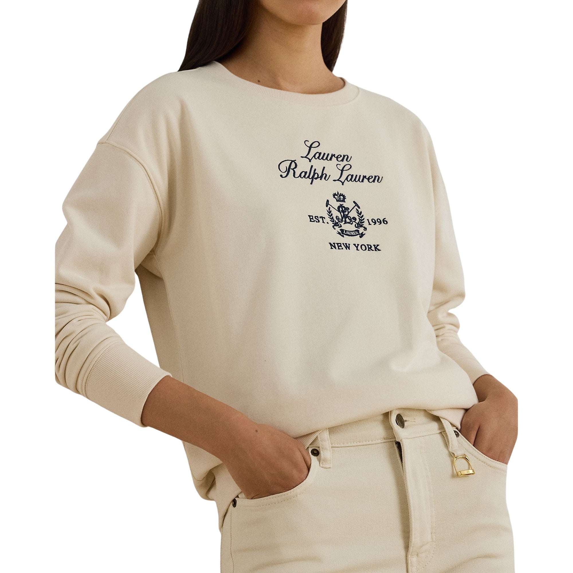 Kappy Long Sleeve Sweatshirt White Cotton Polyester (recycled)