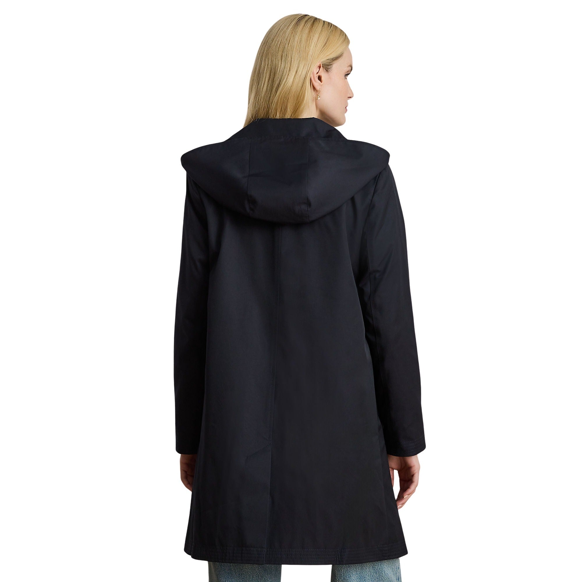 Sb Rn 34 Lined Coat Blue Cotton Polyester