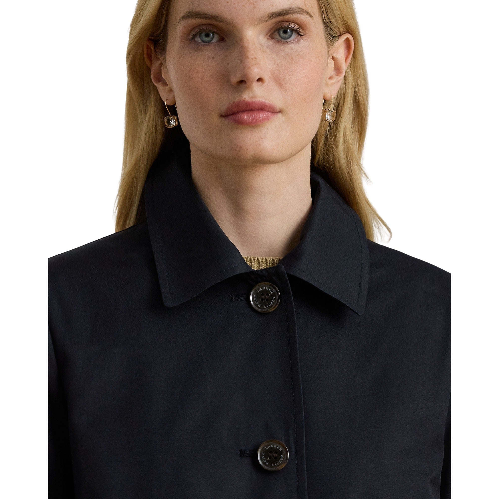 Sb Rn 34 Lined Coat Blue Cotton Polyester
