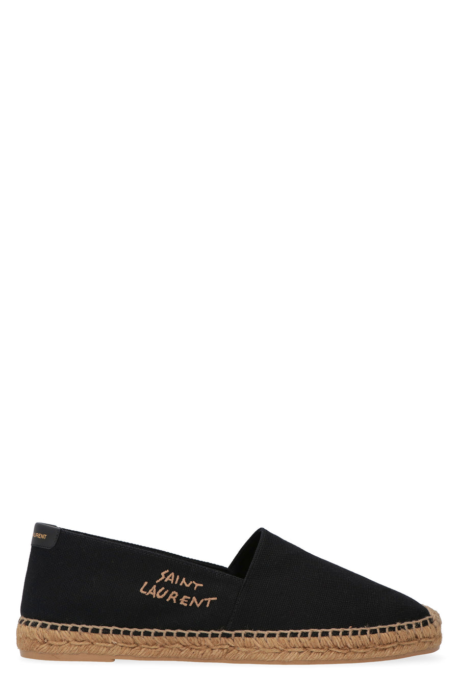 Black Canvas Espadrilles Linen; Cotton; Polyurethane